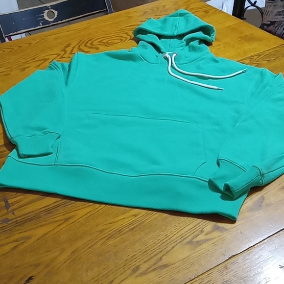 Everlane Women XS Sweatshirt EXTRA SMALL Top New  GREEN HOODY HOOD HOOHIE HOODED - Picture 2 of 6